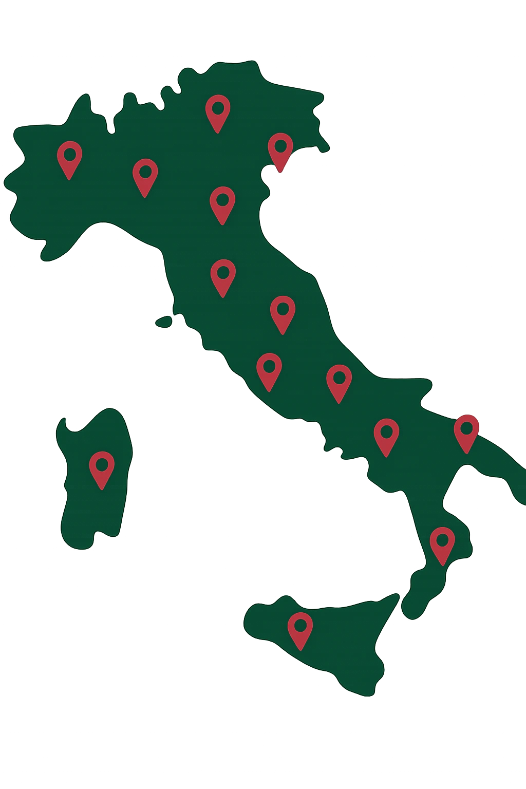 Mappa Bikeespresso in Italia